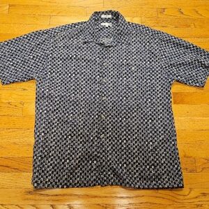 Vintage Pierre Cardin Men's Button Down Short Sleeve Shirt Size XL 100% Cotton